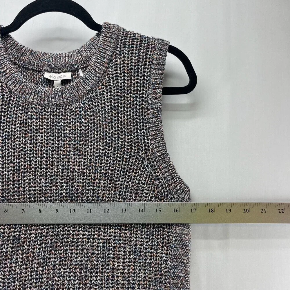 Ella Moss Sweater Tank Womens L Marge Ribbed Knit Sleeveless Pullover Multicolor - Picture 7 of 8